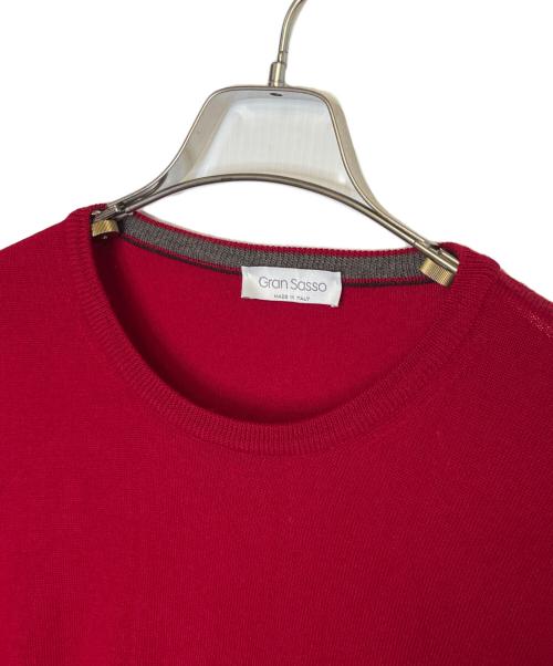 GRAN SASSO（グランサッソ）GRAN SASSO (グランサッソ) GRAN SASSO  薄手 ニット レッド サイズ:52の古着・服飾アイテム