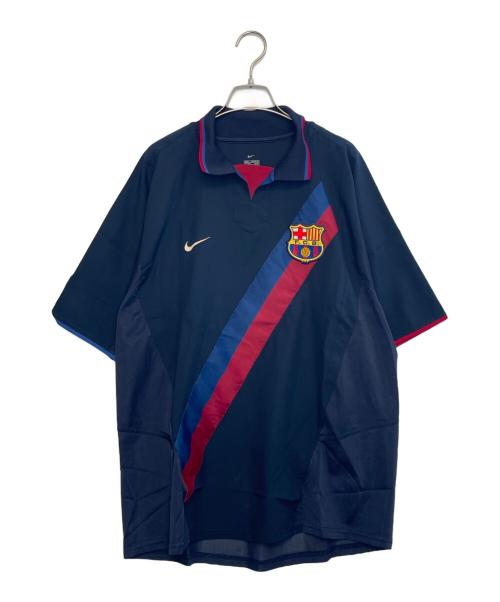 NIKE（ナイキ）NIKE (ナイキ) NIKE  ゲームシャツ サッカーユニフォーム FCバルセロナ 2002-2003 ネイビー サイズ:Lの古着・服飾アイテム