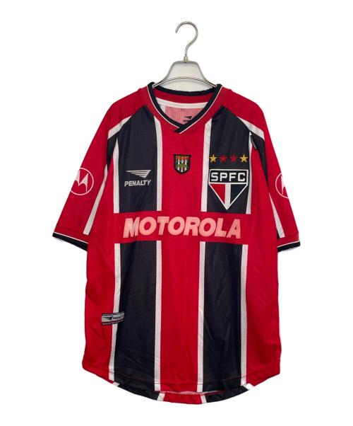 PENALTY（ペナルティ）PENALTY (ペナルティ) PENALTY  ゲームシャツ サッカーユニフォーム サンパウロFC 2000 レッド×ブラック サイズ:Lの古着・服飾アイテム