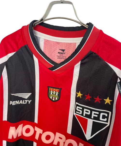 PENALTY（ペナルティ）PENALTY (ペナルティ) PENALTY  ゲームシャツ サッカーユニフォーム サンパウロFC 2000 レッド×ブラック サイズ:Lの古着・服飾アイテム