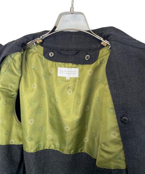 MACKINTOSH PHILOSOPHY（マッキントッシュ フィロソフィー）MACKINTOSH PHILOSOPHY (マッキントッシュ フィロソフィー) MACKINTOSH PHILOSOPHY ステンカラーコート ロングコート ブラック サイズ:38の古着・服飾アイテム