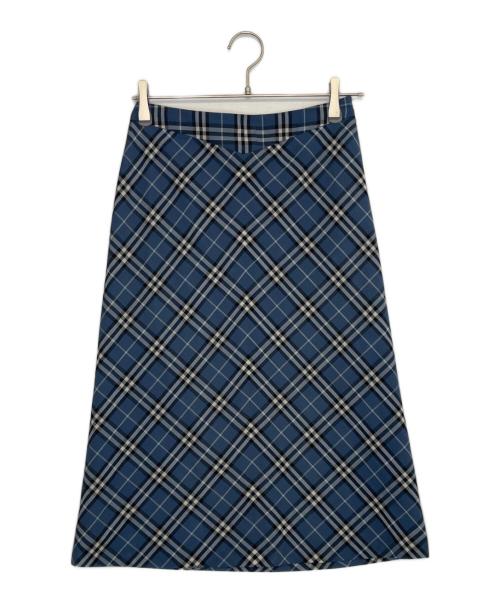 BURBERRY BLUE LABEL（バーバリー ブルー レーベル）BURBERRY BLUE LABEL (バーバリー ブルー レーベル) BURBERRY BLUE LABEL バーバリー ブルー レーベル  ロングスカート ノバチェック ブルー ネイビー サイズ:38の古着・服飾アイテム