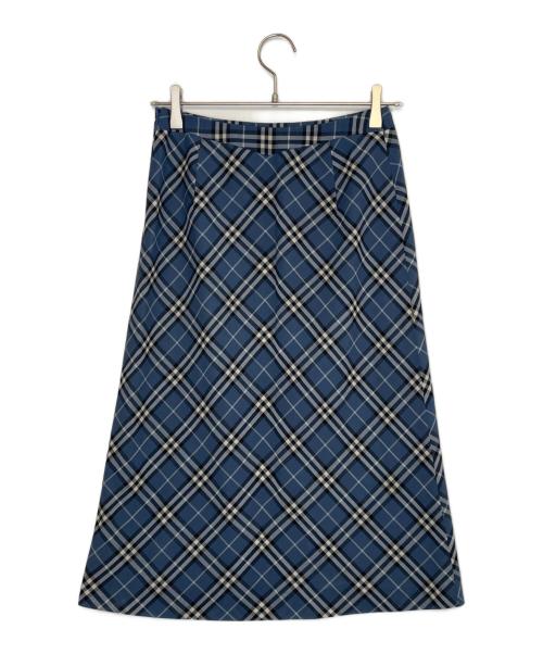 BURBERRY BLUE LABEL（バーバリー ブルー レーベル）BURBERRY BLUE LABEL (バーバリー ブルー レーベル) BURBERRY BLUE LABEL バーバリー ブルー レーベル  ロングスカート ノバチェック ブルー ネイビー サイズ:38の古着・服飾アイテム