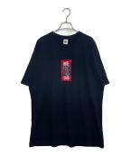 THE BLACK EYE PATCHブラックアイパッチ）の古着「THE BLACK EYE PATCH ブラックアイパッチ Tシャツ チーム友達 取扱注意 ラインストーン」｜ブラック