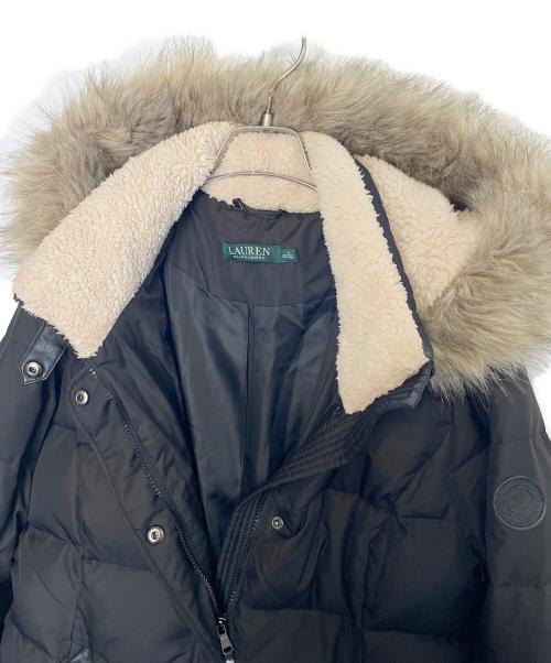 LAUREN RALPH LAUREN（ローレン ラルフ ローレン）LAUREN RALPH LAUREN (ローレン ラルフ ローレン) LAUREN RALPH LAUREN ローレン ラルフ ローレン  ダウン ロングコート ブラック サイズ:Mの古着・服飾アイテム