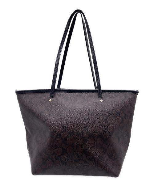 COACH（コーチ）COACH (コーチ) COACH コーチ  シグネチャートートバッグ ブラウンの古着・服飾アイテム