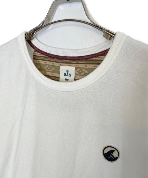 SAS（エスエーエス）SAS (エスエーエス) SAS エスエーエス  薄手 スウェット ホワイト サイズ:XLの古着・服飾アイテム