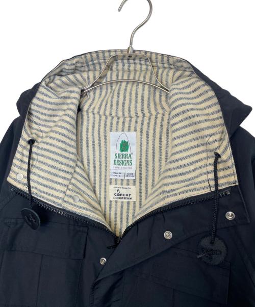 SIERRA DESIGNS（シエラデザインズ）SIERRA DESIGNS (シエラデザインズ) GO HEMP (ゴーヘンプ) SIERRA DESIGNS × GO HEMP  60/40クロス ロクヨンクロス マウンテンパーカー ブラック サイズ:Lの古着・服飾アイテム