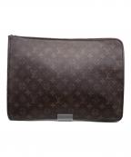 LOUIS VUITTONルイ ヴィトン）の古着「LOUIS VUITTON ルイ ヴィトン モノグラム クラッチバッグ セカンドバッグ ポッシュ・ドキュマン M53400」｜ブラウン