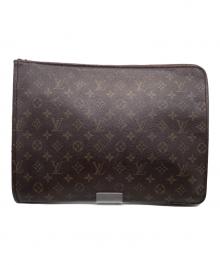 LOUIS VUITTON（ルイ ヴィトン）の古着「LOUIS VUITTON ルイ ヴィトン モノグラム クラッチバッグ セカンドバッグ ポッシュ・ドキュマン M53400 」｜ブラウン
