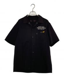 SCHOTT BROS.（ショットブロス）の古着「SCHOTT BROS. ショットブロス  半袖 ワークシャツ 開襟」｜ブラック