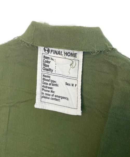 FINAL HOME（ファイナルホーム）FINAL HOME (ファイナルホーム) FINAL HOME ファイナルホーム  半袖シャツ アーカイブ IDタグ付き 切りっぱなし カーキ サイズ:02の古着・服飾アイテム
