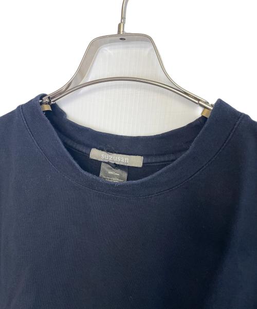 suzusan（スズサン）suzusan (スズサン) suzusan スズサン  長袖Tシャツ ロンティー 有松鳴海絞り  ドロップショルダー ホワイト×ネイビー サイズ:Sの古着・服飾アイテム
