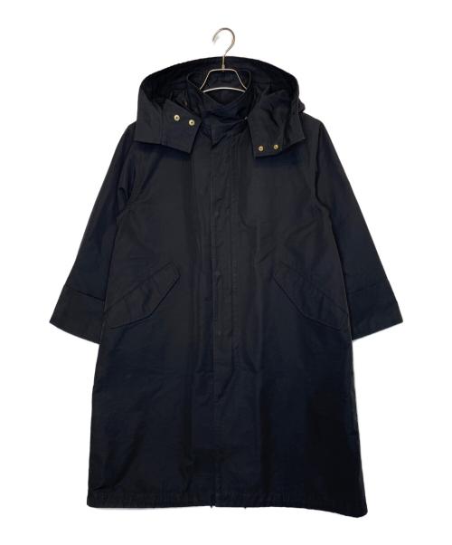 Spick and Span（スピック＆スパン）Spick and Span (スピック＆スパン) Spick and Span スピック＆スパン ナイロンコート グログランフーディーコクーンコート  ブラック サイズ:36の古着・服飾アイテム