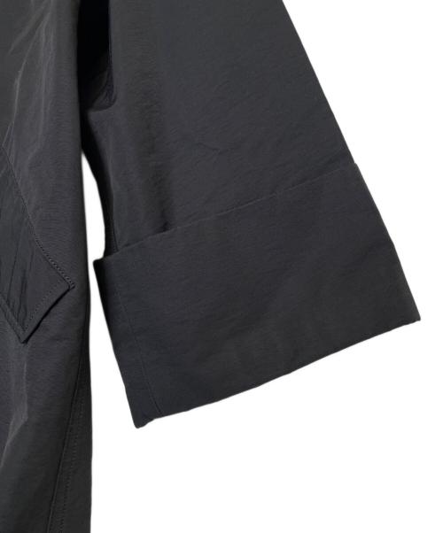 Spick and Span（スピック＆スパン）Spick and Span (スピック＆スパン) Spick and Span スピック＆スパン ナイロンコート グログランフーディーコクーンコート  ブラック サイズ:36の古着・服飾アイテム