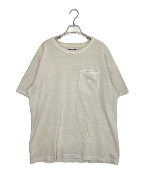 THE NORTHFACE PURPLELABEL（ザ・ノースフェイス パープルレーベル）THE NORTHFACE PURPLELABEL (ザ・ノースフェイス パープルレーベル) THE NORTHFACE PURPLELABEL ノースフェイス パープルレーベル ポケット Tシャツ ガーメント染め アイボリー サイズ:XLの古着・服飾アイテム