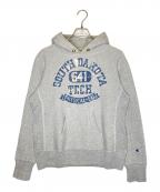 Champion REVERSE WEAVEチャンピオン リバース ウィーブ）の古着「Champion チャンピオン リバース ウィーブ パーカー 単色 復刻 SOUTH DAKOTA サウスダコタ大学」｜グレー