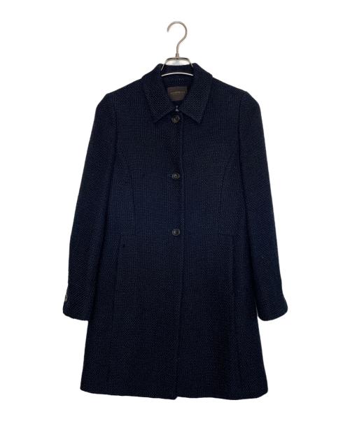 TOMORROW LAND collection（トゥモローランドコレクション）TOMORROW LAND collection (トゥモローランドコレクション) TOMORROW LAND トゥモローランドコレクション ステンカラーコート ジャガード ネイビー サイズ:38の古着・服飾アイテム