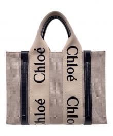 Chloe（クロエ）の古着「Chloe クロエ 2WAY ハンドバッグ」｜ベージュ×ブラック