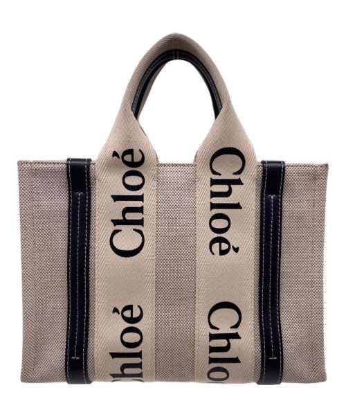 Chloe（クロエ）Chloe (クロエ) Chloe クロエ 2WAY ハンドバッグ ベージュ×ブラックの古着・服飾アイテム
