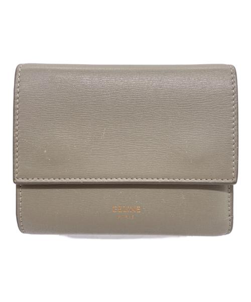 CELINE（セリーヌ）CELINE (セリーヌ) CELINE セリーヌ スモールフォードウォレット 3つ折り財布 箱付き グレーの古着・服飾アイテム