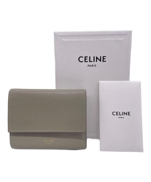 CELINE（セリーヌ）CELINE (セリーヌ) CELINE セリーヌ スモールフォードウォレット 3つ折り財布 箱付き グレーの古着・服飾アイテム