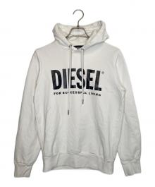 DIESEL（ディーゼル）の古着「DIESEL ディーゼル ロゴ パーカー」｜ホワイト