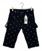 PPFMピーピーエフエム）の古着「PPFM ピーピーエフエム 七分丈パンツ クロップドパンツ 星柄 スター オールドマルイ アーカイブ」｜ブラック