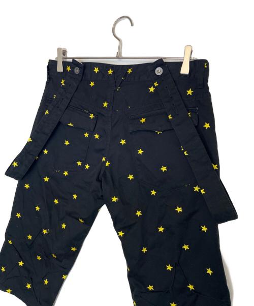 PPFM（ピーピーエフエム）PPFM (ピーピーエフエム) PPFM ピーピーエフエム 七分丈パンツ クロップドパンツ 星柄 スター オールドマルイ アーカイブ ブラック サイズ:Sの古着・服飾アイテム