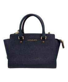 MICHAEL KORS（マイケルコース）の古着「MICHAEL KORS マイケルコース セルマ 2WAY ショルダーバッグ」｜ネイビー