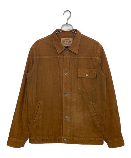 stussy（ステューシー）stussy (ステューシー) STUSSY ステューシー 90年代 1st型 トラッカージャケット 紺タグ ブラウン サイズ:Lの古着・服飾アイテム