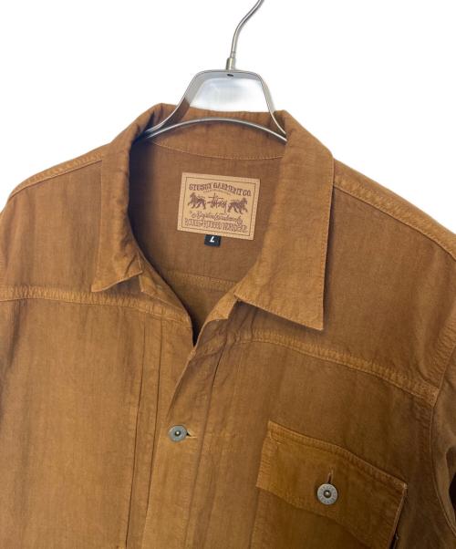 stussy（ステューシー）stussy (ステューシー) STUSSY ステューシー 90年代 1st型 トラッカージャケット 紺タグ ブラウン サイズ:Lの古着・服飾アイテム