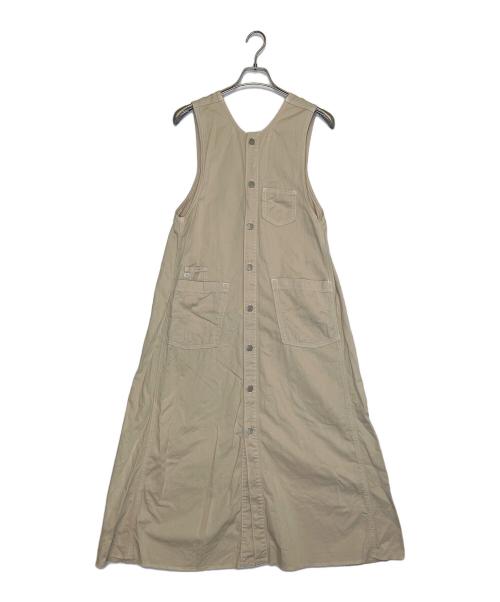Something（サムシング）Something (サムシング) Something サムシング ノースリーブ ジャンパーワンピース ベージュ サイズ:FREEの古着・服飾アイテム