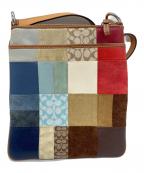 COACHコーチ）の古着「COACH コーチ パッチワーク ショルダーバッグ」｜マルチカラー