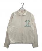 DAN RIVERダンリバー）の古着「DAN RIVER ダンリバー 60's スイングトップ オハイオ大学 棒タロン」｜ベージュ