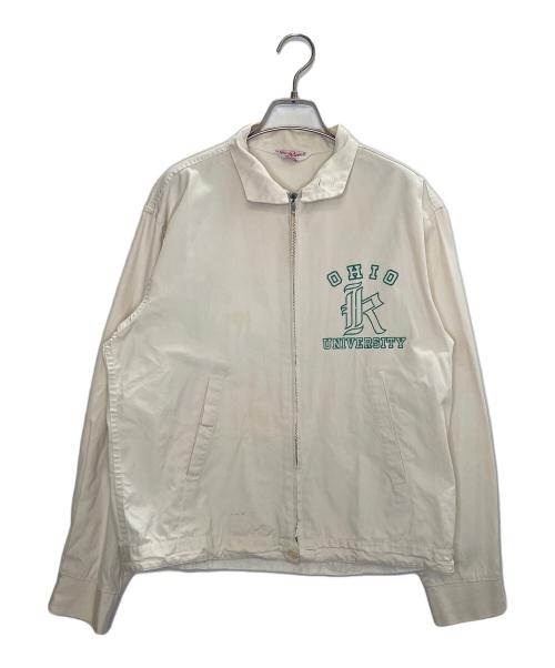 DAN RIVER（ダンリバー）DAN RIVER (ダンリバー) DAN RIVER ダンリバー 60's スイングトップ オハイオ大学 棒タロン ベージュ サイズ:不明の古着・服飾アイテム