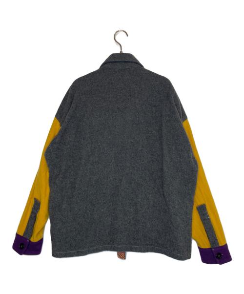 WOOLRICH（ウールリッチ）WOOLRICH (ウールリッチ) N.HOOLYWOOD (エヌ ハリウッド) WOOLRICH ウールリッチ N.HOOLYWOOD エヌ ハリウッド CPOウールジャケット マルチ グレー サイズ:Mの古着・服飾アイテム