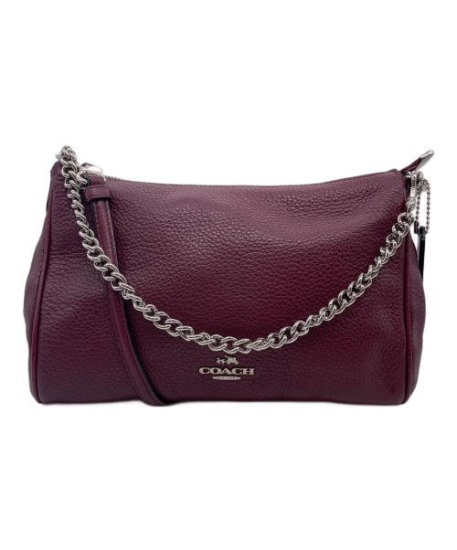 COACH（コーチ）COACH (コーチ) COACH コーチ 2WAY ハンドバッグ ペブルレザー キャリー クロスボディ F36666  パープルの古着・服飾アイテム
