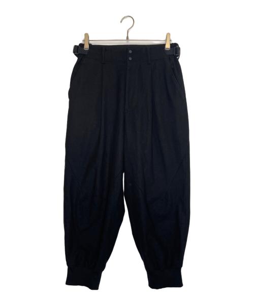 Y-3（ワイスリー）Y-3 (ワイスリー) Y-3 ワイスリー M CLASSIC WOOL FLANNEL CUFF PANTS フランネル ジョガーパンツ ブラック サイズ:XSの古着・服飾アイテム