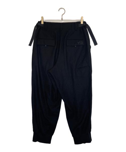 Y-3（ワイスリー）Y-3 (ワイスリー) Y-3 ワイスリー M CLASSIC WOOL FLANNEL CUFF PANTS フランネル ジョガーパンツ ブラック サイズ:XSの古着・服飾アイテム