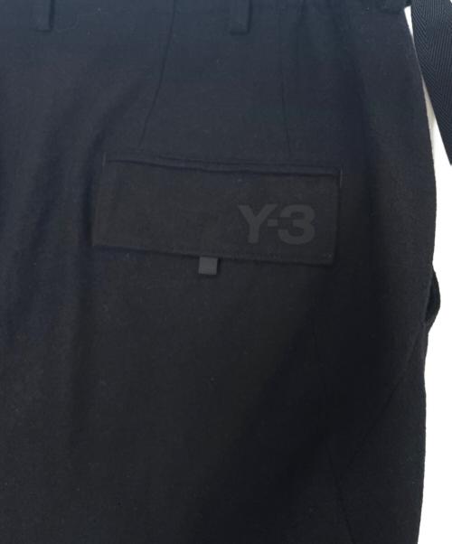 Y-3（ワイスリー）Y-3 (ワイスリー) Y-3 ワイスリー M CLASSIC WOOL FLANNEL CUFF PANTS フランネル ジョガーパンツ ブラック サイズ:XSの古着・服飾アイテム