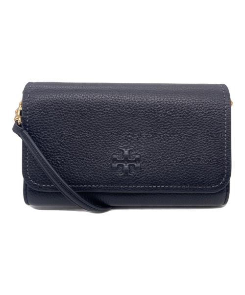 TORY BURCH（トリーバーチ）TORY BURCH (トリーバーチ) TORY BURCH トリーバーチ テア フラット ウォレット クロスボディ ショルダーウォレット 財布 ブラックの古着・服飾アイテム