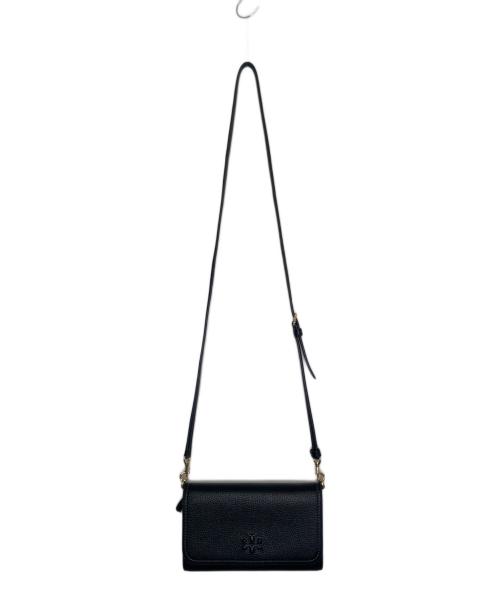 TORY BURCH（トリーバーチ）TORY BURCH (トリーバーチ) TORY BURCH トリーバーチ テア フラット ウォレット クロスボディ ショルダーウォレット 財布 ブラックの古着・服飾アイテム