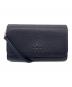 TORY BURCH（トリーバーチ）の古着「TORY BURCH トリーバーチ テア フラット ウォレット クロスボディ ショルダーウォレット 財布」｜ブラック