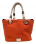 MICHAEL KORS（マイケルコース）の古着「MICHAEL KORS マイケルコース MARINA マリーナ ラージ トートバッグ キャンバス ロープハンドル」｜オレンジ