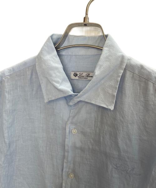 LORO PIANA（ロロピアーナ）LORO PIANA (ロロピアーナ) LORO PIANA ロロピアーナ 半袖シャツ リネン ブルー サイズ:Lの古着・服飾アイテム