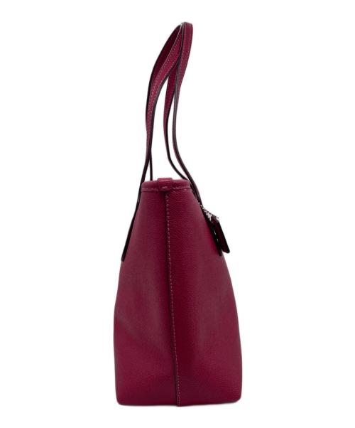 COACH（コーチ）COACH (コーチ) COACH コーチ クロスグレイン レザー ミニ シティ ジップ トートバッグ ハンドバッグ F22967 ピンク ピンクの古着・服飾アイテム