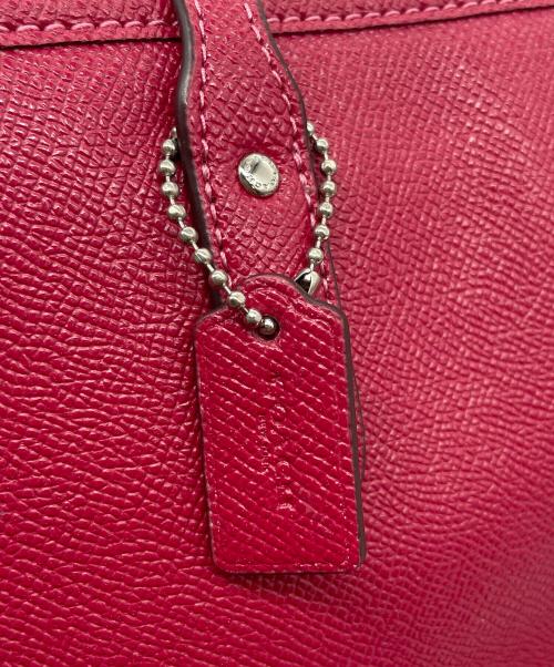 COACH（コーチ）COACH (コーチ) COACH コーチ クロスグレイン レザー ミニ シティ ジップ トートバッグ ハンドバッグ F22967 ピンク ピンクの古着・服飾アイテム