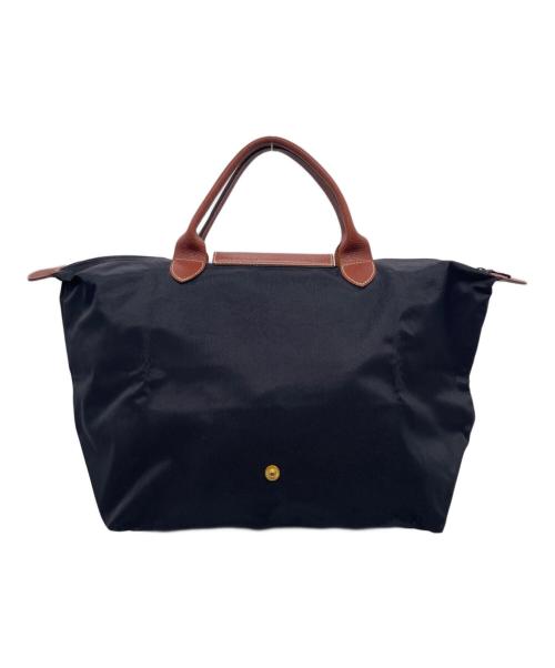 LONGCHAMP（ロンシャン）LONGCHAMP (ロンシャン) ロンシャン LONGCHAMP ル プリアージュ LE PLIAGE オリジナルトップ トートバッグ ハンドバッグ Mサイズ ブラック ブラウン×ブラックの古着・服飾アイテム