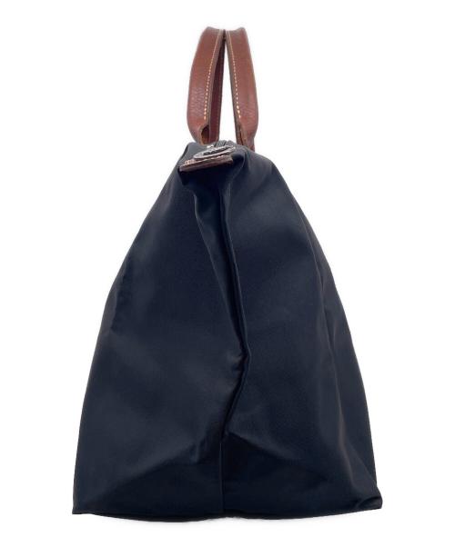 LONGCHAMP（ロンシャン）LONGCHAMP (ロンシャン) ロンシャン LONGCHAMP ル プリアージュ LE PLIAGE オリジナルトップ トートバッグ ハンドバッグ Mサイズ ブラック ブラウン×ブラックの古着・服飾アイテム